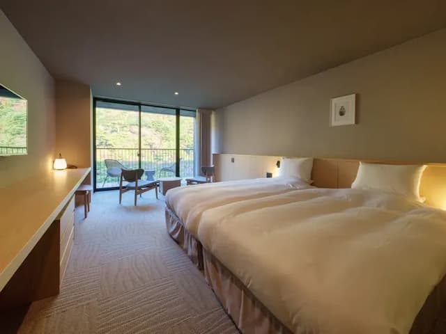 雲仙溫泉 雲仙宮崎旅館｜雲仙地獄步行6分/原生沼步行12分/雲仙纜車站開車15分-豪華雙床房【不挑房】-1