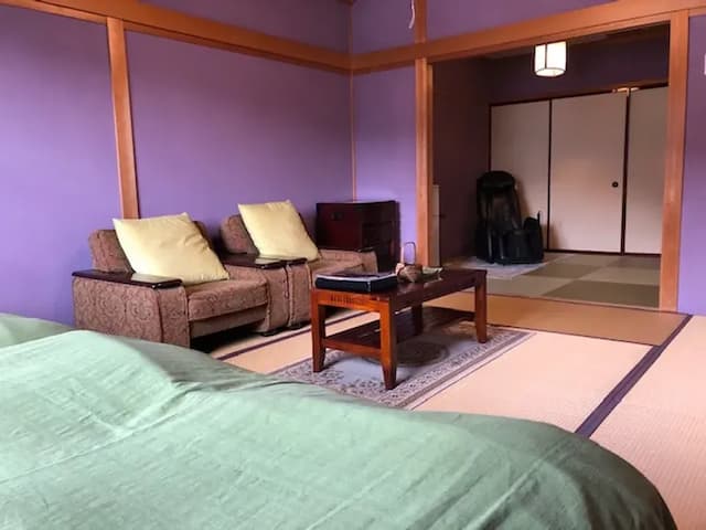 With twin beds and massage chairs