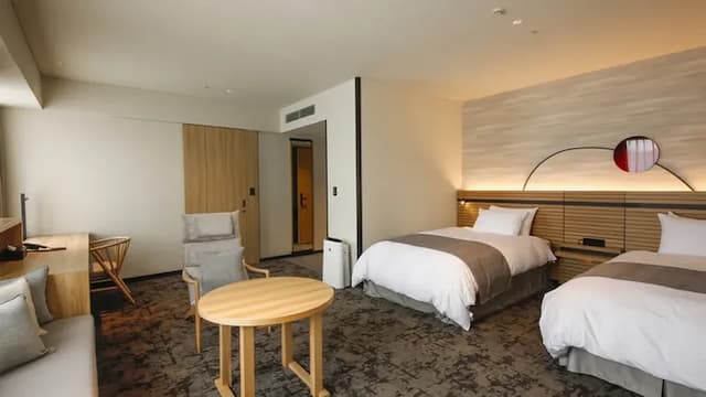 高山綠色飯店｜高山站徒歩6分/飛驒之里開車5分-桜凛閣｜尊貴雙床房 (無障礙設計)【不挑房】-1