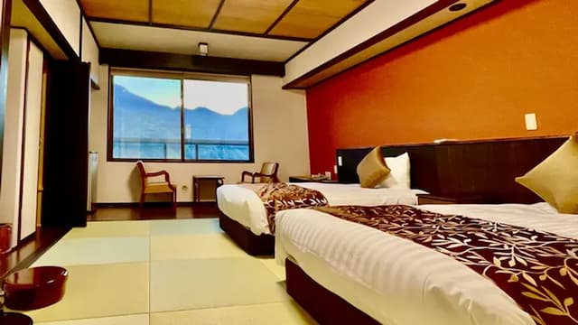 越後湯澤溫泉 越後之宿 Inamoto｜越後湯澤站步行2分-雙床和洋房【不挑房】-1