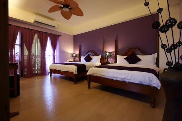 Dahua Ziwei B&B | Can accommodate 12 people in a private room in Hualien | Pastoral leisurely forest life-Bignonias Quad Room-2