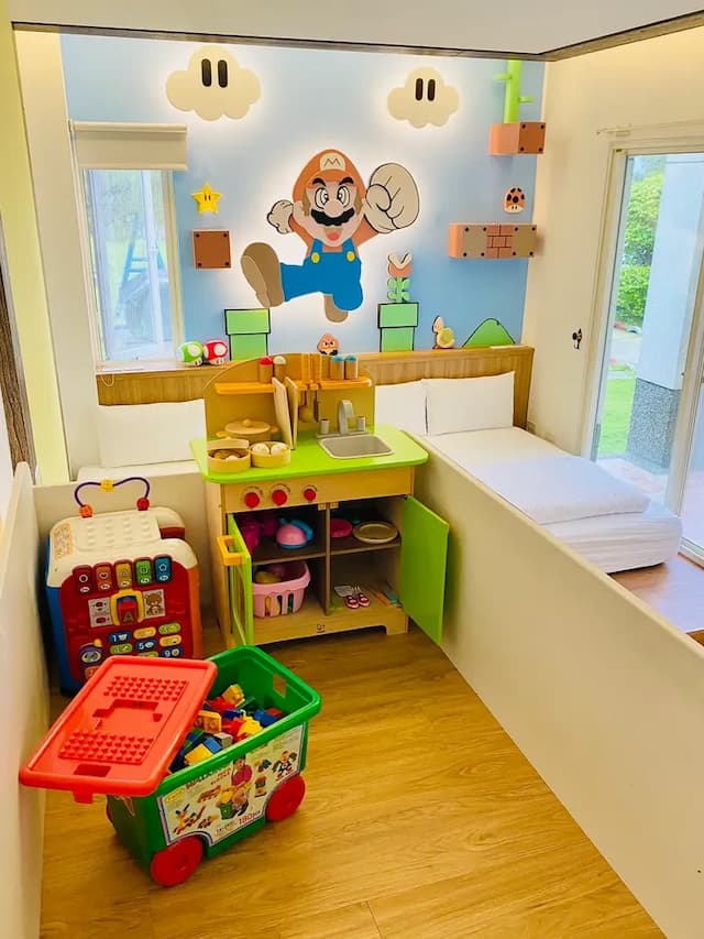 宜蘭FUN輕鬆溜滑梯渡假會館-黑白棋 溜滑梯四人房-8