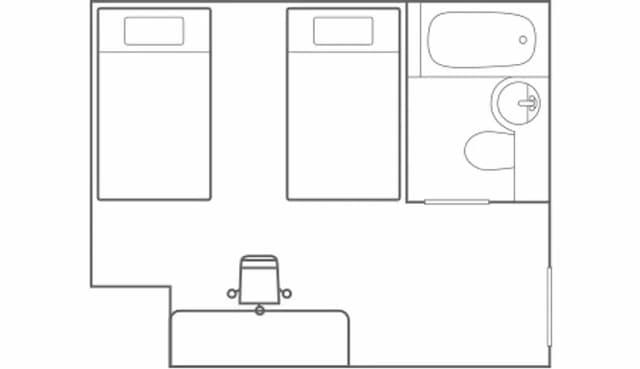 康福飯店 富山｜富山站徒歩3分/富岩運河環水公園開車4分-經濟雙床房【不挑房】-7