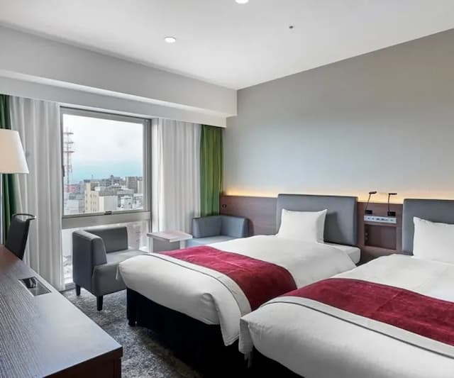 大和ROYNET飯店 富山站前｜富山站徒歩3分/富山城址公園徒步9分-標準雙床房【不挑房】-2