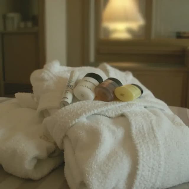 Fully equipped in deluxe twin room bathrobe