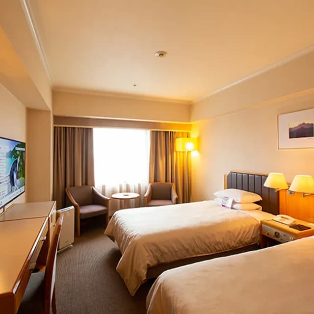 高岡新大谷飯店｜高岡站徒歩5分/高岡古城公園徒歩10分-標準雙床房【不挑房】-1