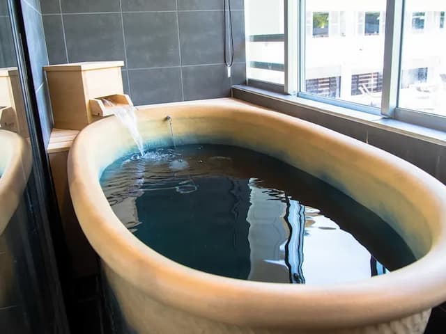 [Japanese modern Jr suite] 40 square meters + private terrace 6 square meters, cypress open-air bath