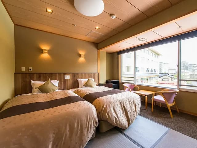 [Japanese modern Jr suite] 40 square meters + private terrace 6 square meters, cypress open-air bath