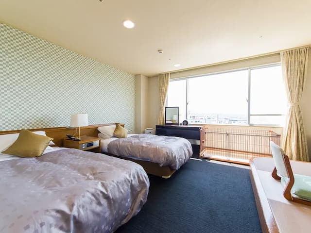 [Western modern twin room] 20 square meters, dogs allowed