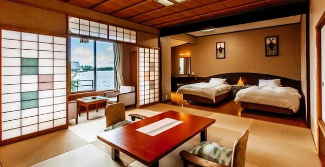 片山津温泉旅館 季がさね｜加賀溫泉車站接駁/砂走公園徒步1分/柴山潟湖畔徒步2分-現代和洋室（和室10張榻榻米+雙床）【不挑房】-1