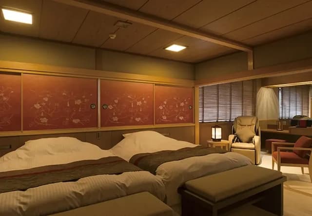 Tachibana Shikitei-～Bengara～Premium Japanese-Western style room with open-air bath【Smoking】 [Premium] [Japanese-western room] [Non-smoking] [Garden view]-5