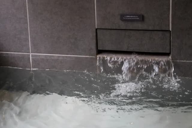 【浴室】贅沢に堪能。天然温泉風呂。