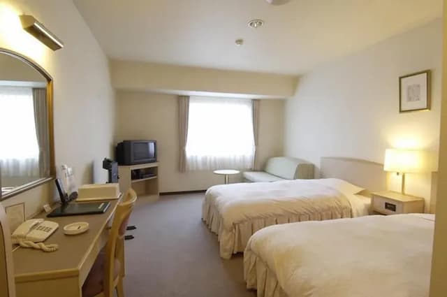德島陽光飯店｜德島站徒步10分/德島城跡徒步18分/免費德島站接送服務-別館｜雙床房【不挑房】-1