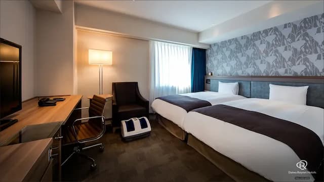 大和ROYNET飯店 德島站前｜德島站徒步1分/阿波舞會館徒步10分-角落雙床房【不挑房】-1