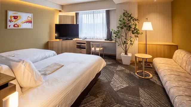 珍珠花園酒店 | JR高松站乘計程車約 8 分鐘-新館 豪華雙床房【不挑房】-1