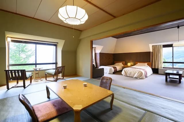 [Mountain view Japanese and Western room] ■ 50 square meters ■ Upper floor / No smoking