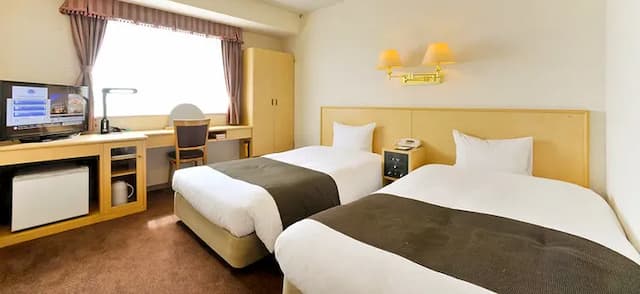 山形國際飯店｜JR山形站步行8分/山形城跡開車9分/諏訪神社步行11分-雙床房A【不挑房】-1