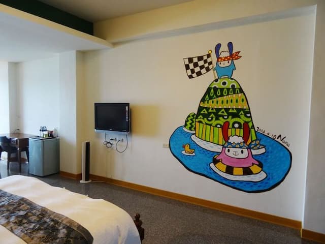 浪花一朵朵民宿 | 可选购海景房型-Ocaen view room l Golden Age Quadruple Room-8