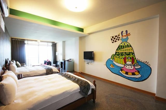 浪花一朵朵民宿 | 可选购海景房型-Ocaen view room l Golden Age Quadruple Room-6