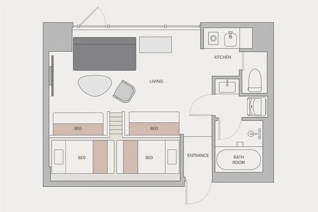 FAV 鹿兒島中央｜鹿兒島中央站步行10分-行政上下舖房-8