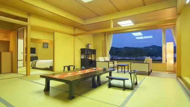Special room (92 sqm) A modern Japanese relaxing room with Simmons twin beds