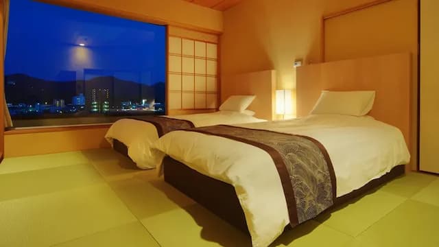 Special room (92 sqm) A modern Japanese relaxing room with Simmons twin beds