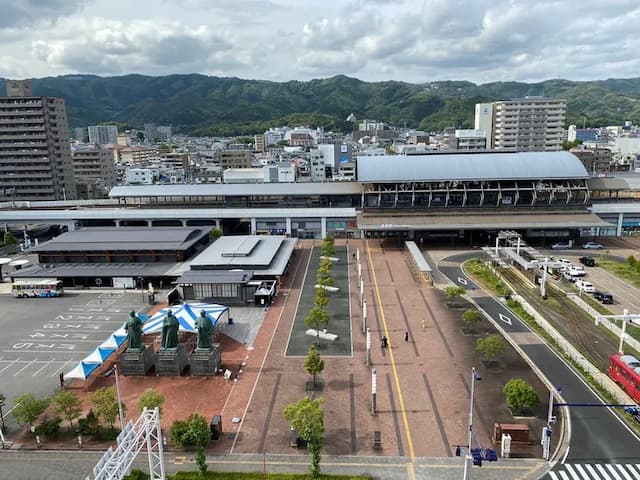 You can see JR Kochi Station from your room.