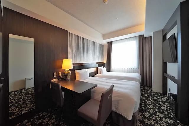 河岸曙飯店｜大浴場/福井城址徒步12分/福井縣立恐龍博物館開車50分-東館、櫻花樓層：標準雙床房【不挑房】-2