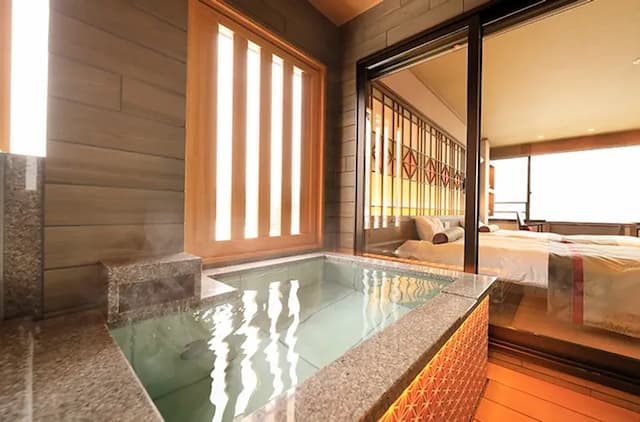 鬼怒川溫泉丸京旅館｜鬼怒川溫泉站徒步3分/大浴場/日光東照宮開車40分-〈曙〉和室雙床房｜溫泉露天風呂、電動床【不挑房間】-1