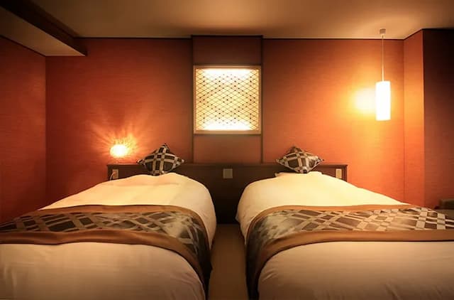 鬼怒川溫泉丸京旅館｜鬼怒川溫泉站徒步3分/大浴場/日光東照宮開車40分-〈日〉和室雙床房｜淋浴間【不挑房間】-2