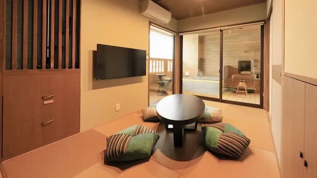 <Ruri-RURI> Japanese-Western style twin hot spring open-air bath + France Bed electric bed