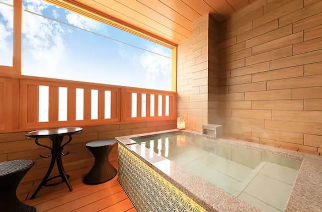 鬼怒川溫泉丸京旅館｜鬼怒川溫泉站徒步3分/大浴場/日光東照宮開車40分-〈瑠璃〉和洋室雙床房｜溫泉露天風呂、電動床【不挑房間】-1