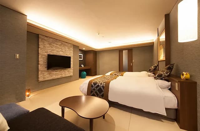 鬼怒川溫泉丸京旅館｜鬼怒川溫泉站徒步3分/大浴場/日光東照宮開車40分-〈月〉和室雙床房｜淋浴間【不挑房間】-7