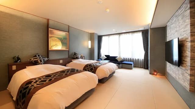 <Monday ~ TSUKI ~> Japanese and Western room twin semi-double + shower room