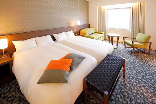 新近江飯店｜JR近江八幡車站徒步２分／日牟礼八幡宮搭車20分/水郷遊船開車15分-角落雙床房【不挑房】-7