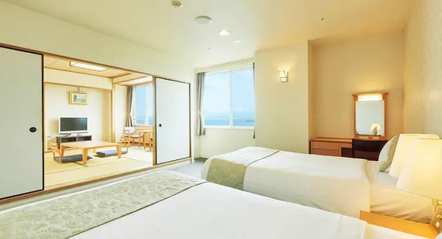 龜之井飯店 彥根｜JR彦根/米原車站接駁服務/松原水泳場徒步6分/多賀神社開車20分-和洋室【不挑房】-1