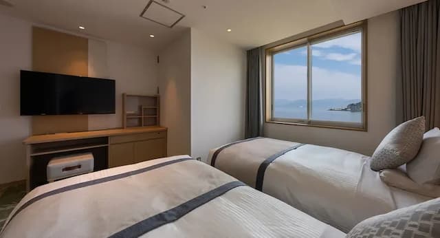 龜之井飯店 彥根｜JR彦根/米原車站接駁服務/松原水泳場徒步6分/多賀神社開車20分-高級雙床房【不挑房】-2