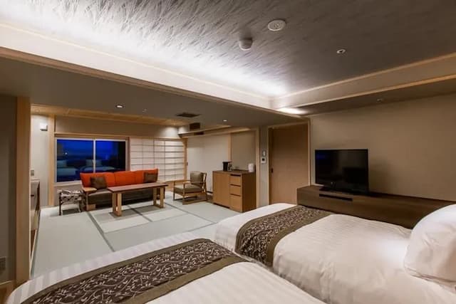 [Semi-suite with hot spring open-air bath] [No smoking]