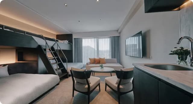 FAV LUX 飛驒高山｜高山站步行3分/方便至宮川朝市-行政上下舖床房【不挑房】-1