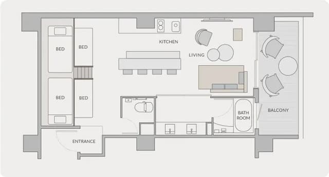 FAV LUX 飛驒高山｜高山站步行3分/方便至宮川朝市-上下舖床套房【不挑房】-4