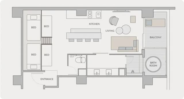 FAV LUX 飛驒高山｜高山站步行3分/方便至宮川朝市-上下舖床套房: 景觀衛浴【不挑房】-5