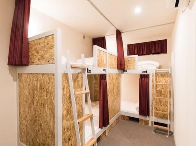 ホステル 京都 キズナ-ドミトリールーム6人女子専用　2段ベッド計3組-1