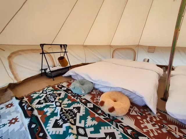 森林寓露營區｜親子友善空間、鄰近日月潭、九族文化村-【懶人露營】鐘型帳 (神殿區)-4