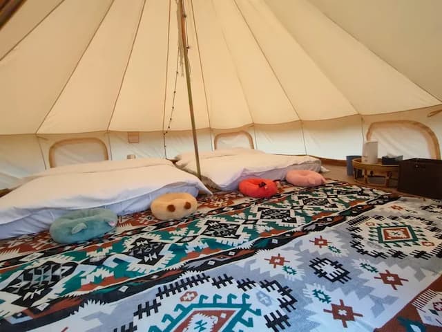 森林寓露營區｜親子友善空間、鄰近日月潭、九族文化村-【懶人露營】鐘型帳 (神殿區)-2