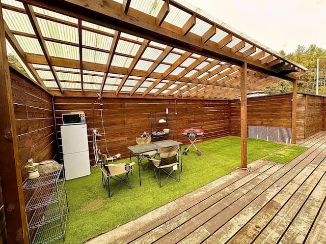 BULLs 캠프 [후지산 기슭, 자연에 둘러싸인 반려동물과 함께 묵을 수 있는 게스트하우스].-【1일 1組限定】프리미엄 빌라, 비일상을 맛볼 수 있는 프라이빗한 공간【텐트 사우나 포함・반려동물 OK!】-12