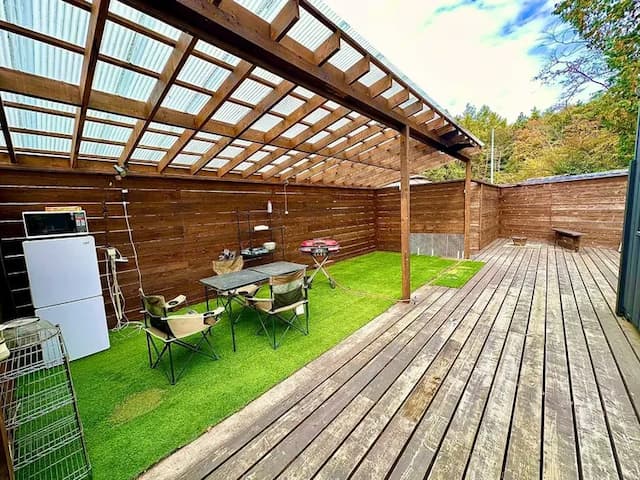 BULLs 캠프 [후지산 기슭, 자연에 둘러싸인 반려동물과 함께 묵을 수 있는 게스트하우스].-【1일 1組限定】프리미엄 빌라, 비일상을 맛볼 수 있는 프라이빗한 공간【텐트 사우나 포함・반려동물 OK!】-13