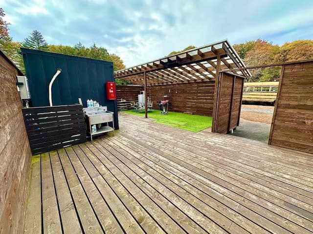 BULLs 캠프 [후지산 기슭, 자연에 둘러싸인 반려동물과 함께 묵을 수 있는 게스트하우스].-【1일 1組限定】프리미엄 빌라, 비일상을 맛볼 수 있는 프라이빗한 공간【텐트 사우나 포함・반려동물 OK!】-11