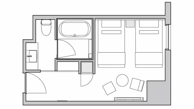仙台ワシントンホテル-【禁煙】コンパクトツイン：21平米／バス・トイレ独立｜お子様（0～6歳）2名様まで添い寝可能【お部屋選択不可】-7