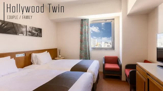 那霸格拉斯麗飯店｜縣廳前站步行5分/國際通就在眼前-[Hollywood Twin] 22 square meters, separate bathroom and toilet / non-smoking｜Two children (0-6 years old) can be brought without occupying a bed [no room selection]-2