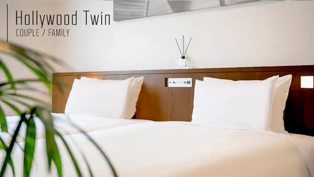 那霸格拉斯麗飯店｜縣廳前站步行5分/國際通就在眼前-[Hollywood Twin] 22 square meters, separate bathroom and toilet / Smoking｜Two children (0-6 years old) can be brought without occupying a bed [no room selection]-3